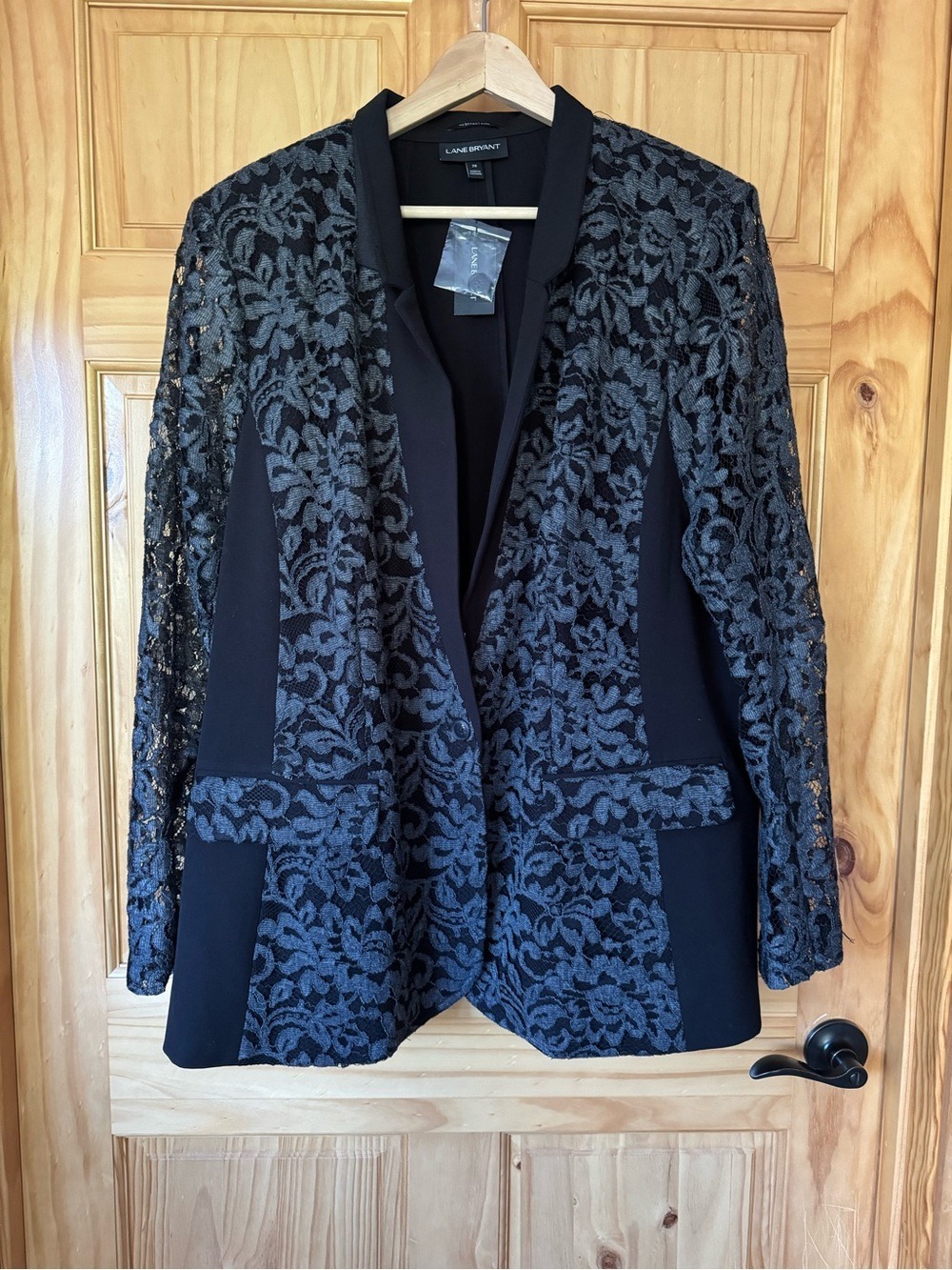 Lane Bryant Black Lace Blazer Jacket plus size 28